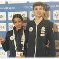 Dania MOUADEN & Théo BIGAUD 3ème à la Coupe du Monde Juniors (ASGC)sports de glace