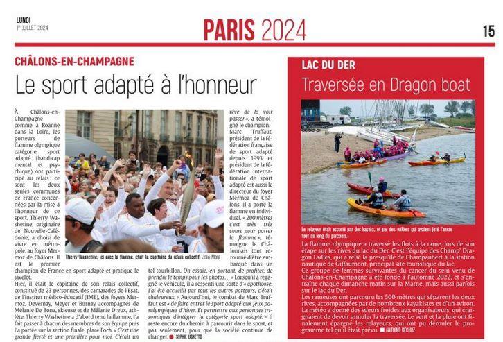 01 07 2024 le sport adapte le dragon boat