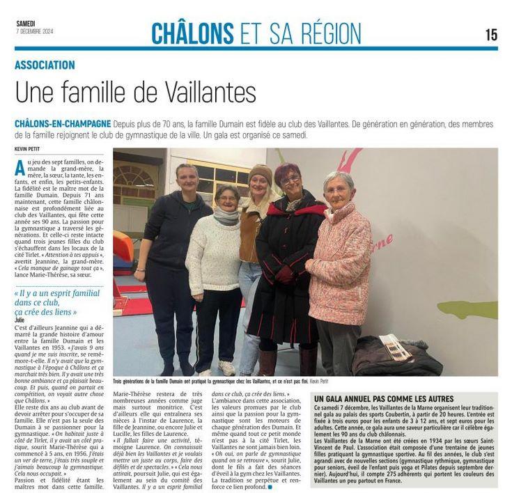 07 12 2024 les vaillantes 1 famille aime