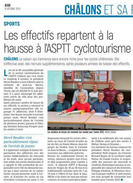 10 10 2024 asptt cyclotourisme